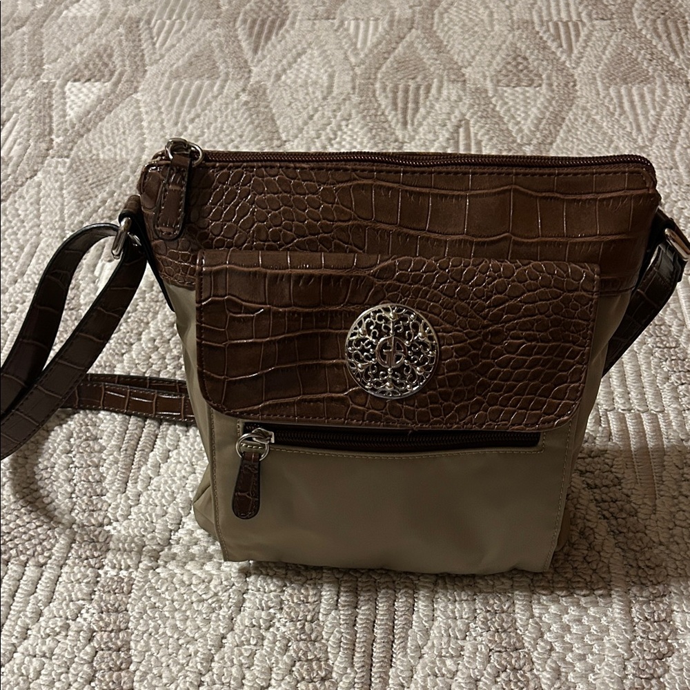 Giani Bernini Nylon and Leather Crossbody Bag